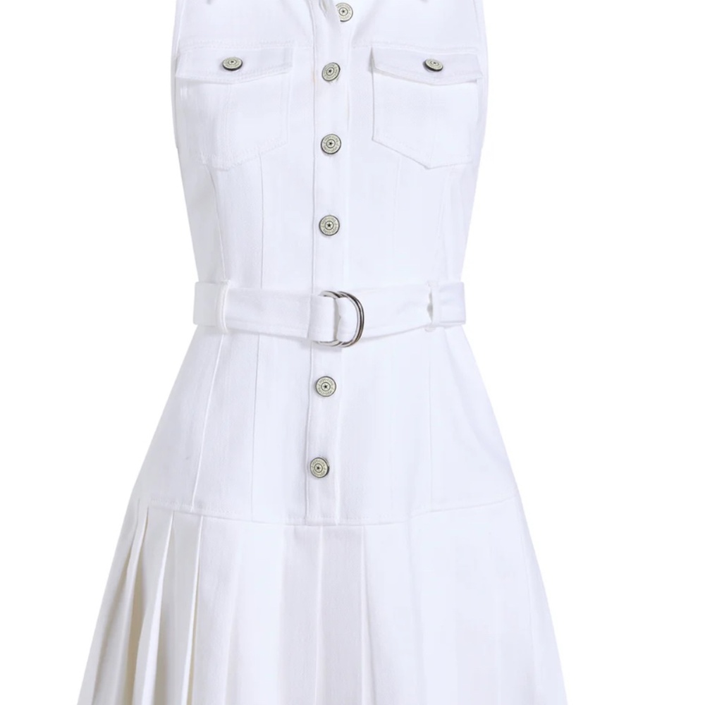 Cinq a Sept White Denim Moxie Dress, Size 4, like new! - Picture 2 of 15